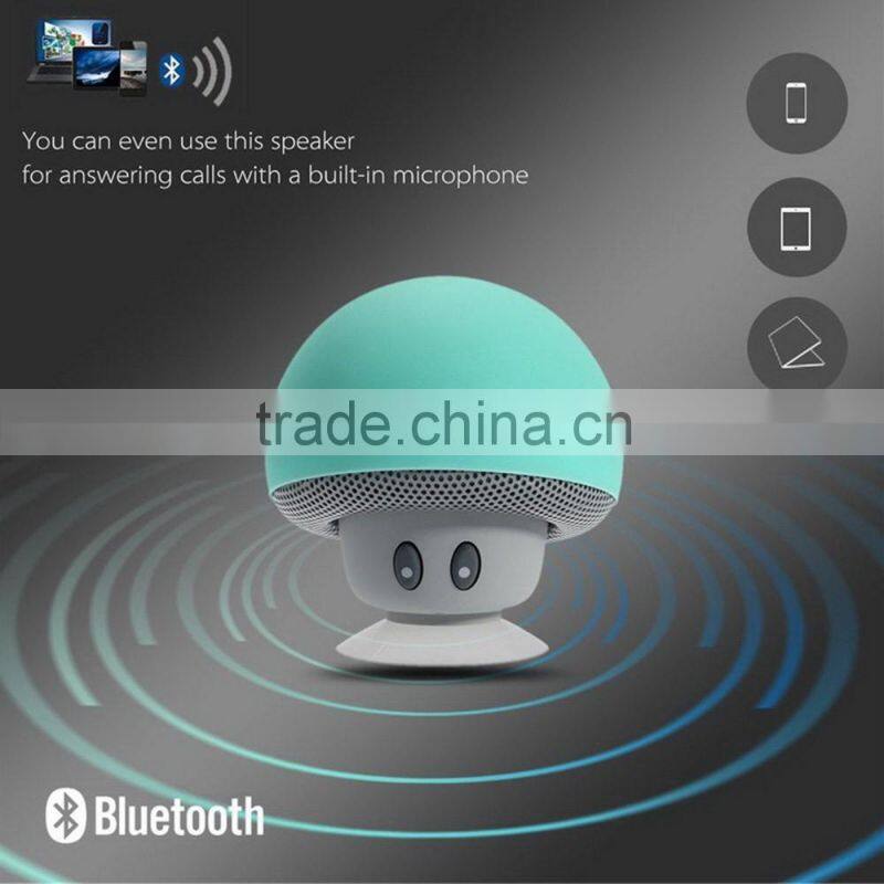 bathroom waterproof Bluetooth speaker size mushroom head sucker Car Handsfree Bluetooth Speaker