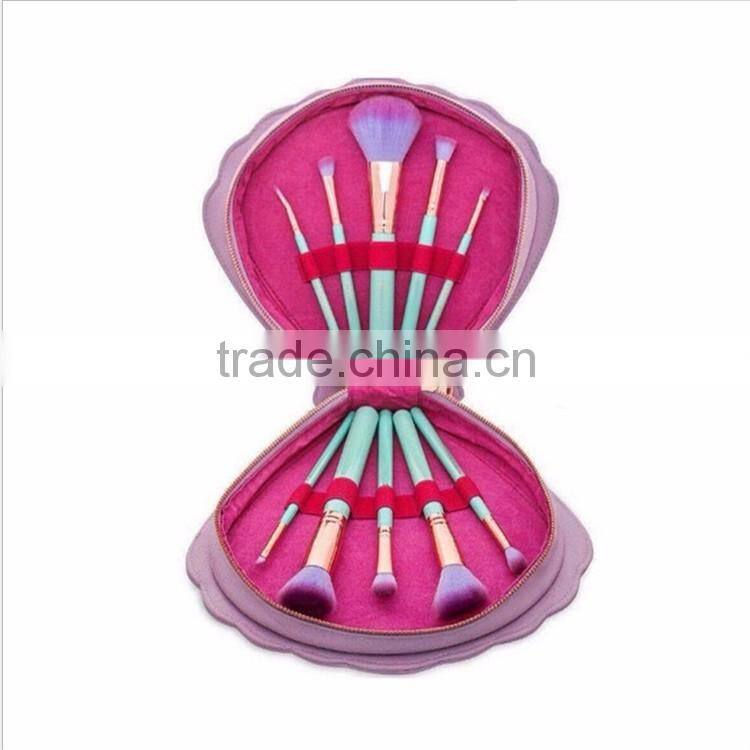 Manufacturers China Purple Wood Handle Small Makeup Brush Set 10Pcs Cosmetic Burshes