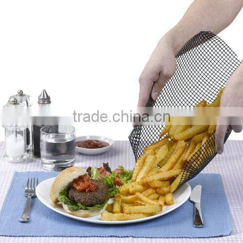 PTFE fiberglass mesh tray, pizza baking tray, teflon oven wire mesh basket