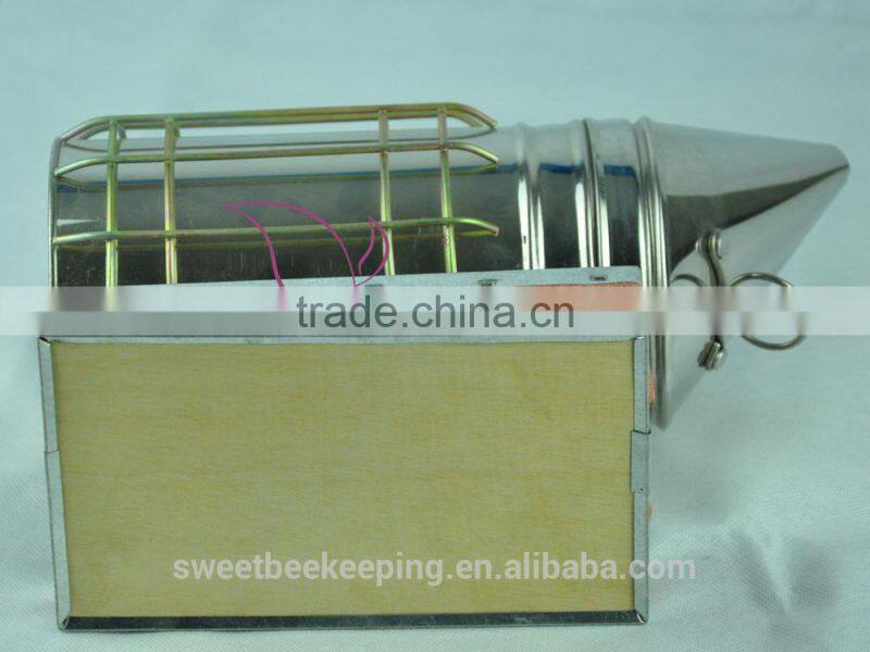 Hot sale manual stainless steel beehive smoker for beekeeping