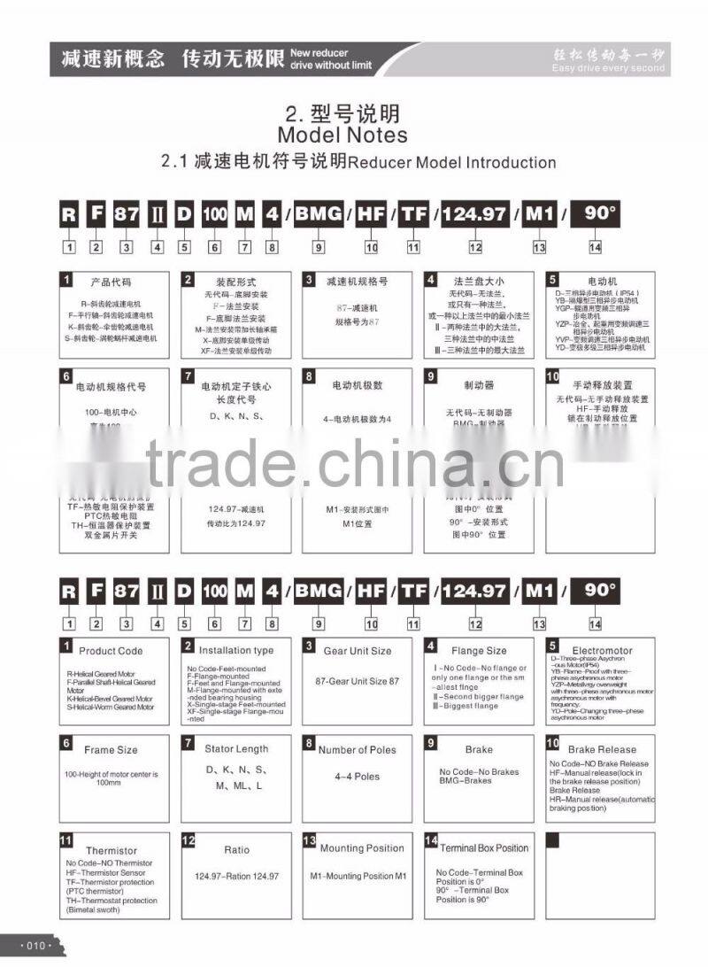 1.1kw R47 Ratio 47.75 B14 Flange reduction worm gearbox speed reduction gearbox