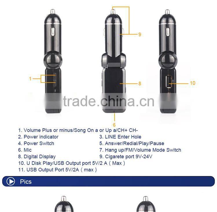 High Performance Digital Wireless Bluetooth Fm Transmitter