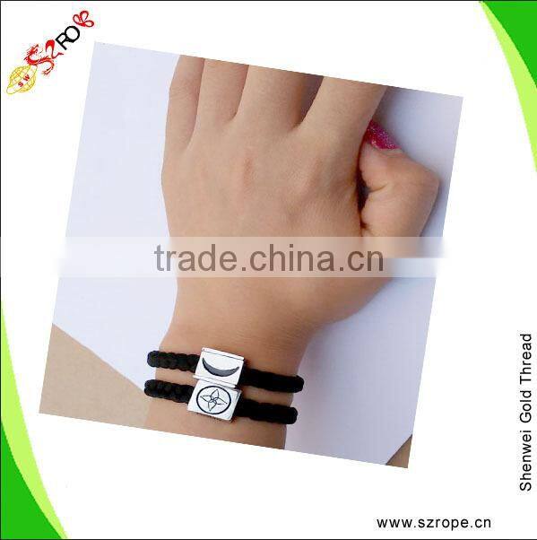 2015 polyester gilrs handle decoration with metal accessories