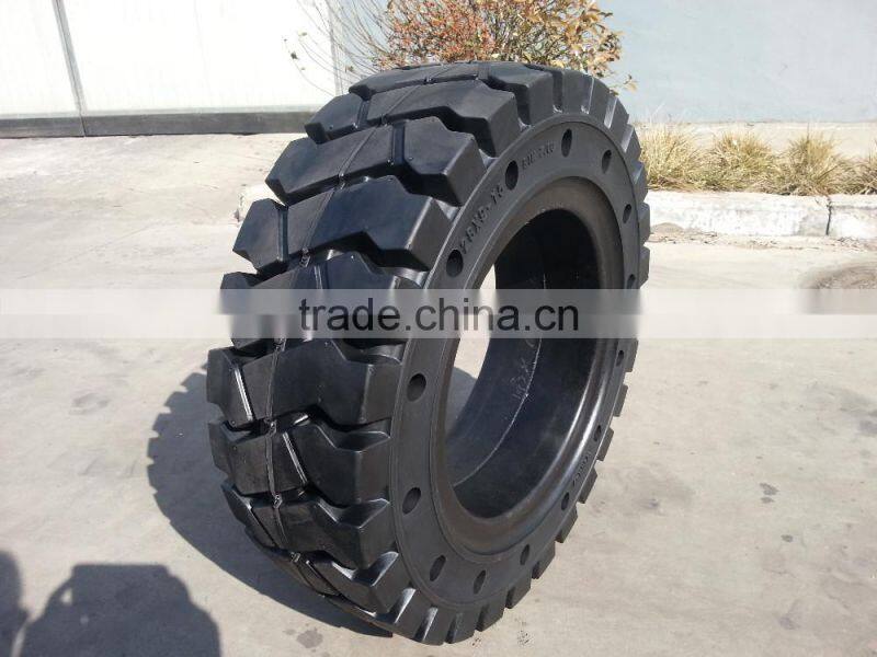 Toyota forklift 7.50-16 21x8-9 pneumatic shaped Solid cushion tires with holes
