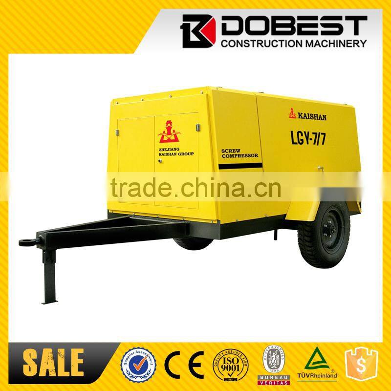 Chinese KAISHAN Diesel Driven Portable Screw Air Compressor LGCY-6/7