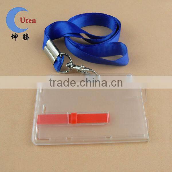 Clear Business Credit Card Holder with Red Slider