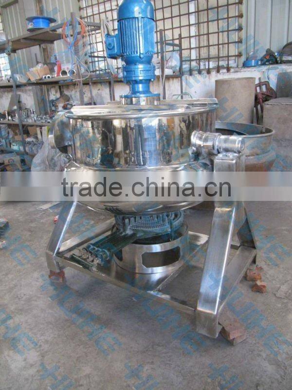 fire heating jacketed kettle with mixer