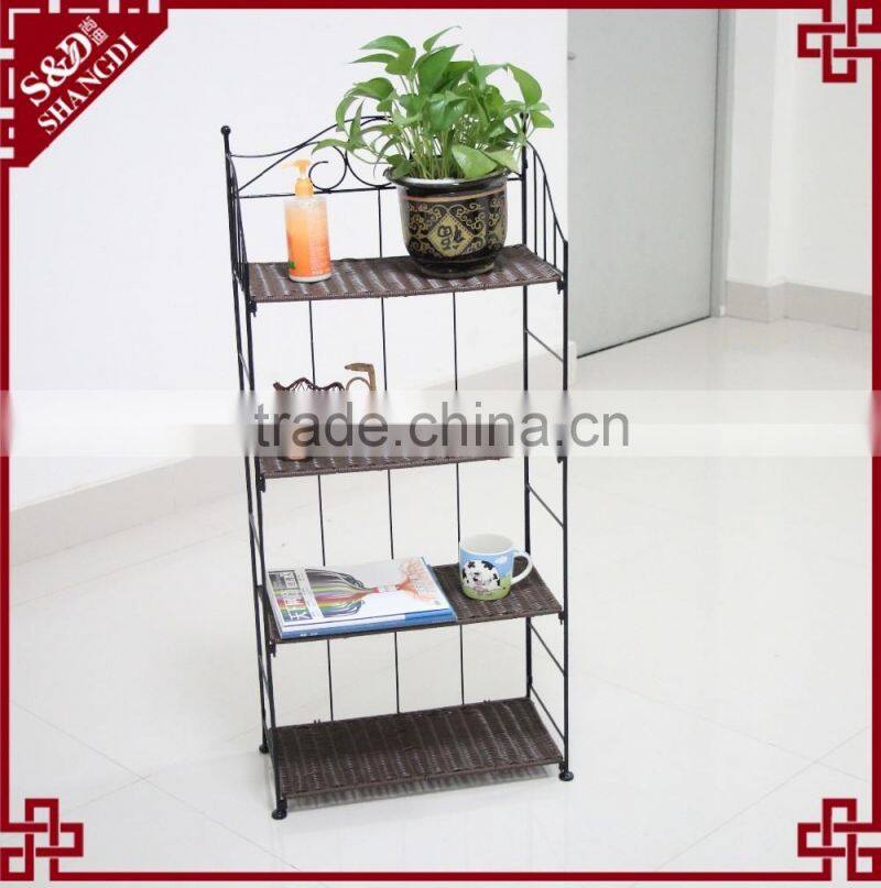 100* handmade pe rattan home kitchen storage rack storage shelf