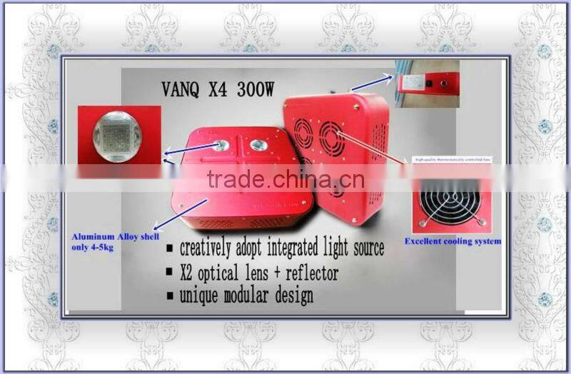 Color led lamp ,7-9 band best for greenhouse ,x4 series 300w grow light with 420nm 480nm