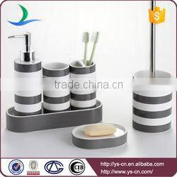 Red flower promotional gifts ceramic square bathroom set