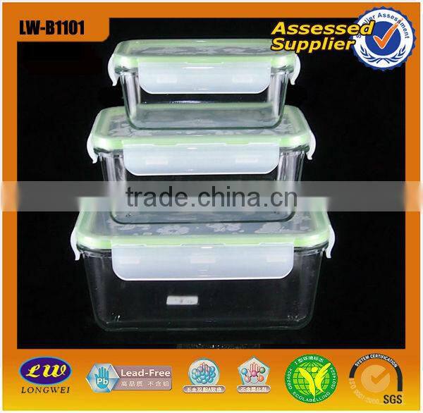 2015 Air-tight Brosilicate Glass Storage Container Use Microwave Oven