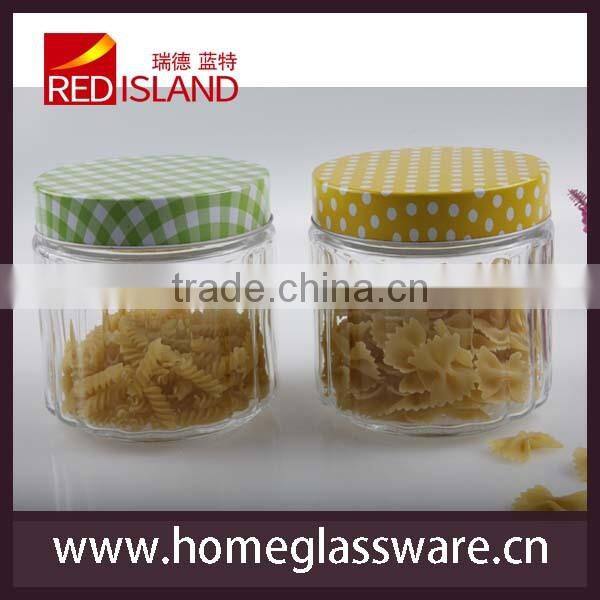 glass candle jars and lids,decorative glass jars and lids,high quality glass storage jar