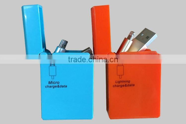 New products 2016 Retractable Lighter Shape fast USB charger cable in mobile phone