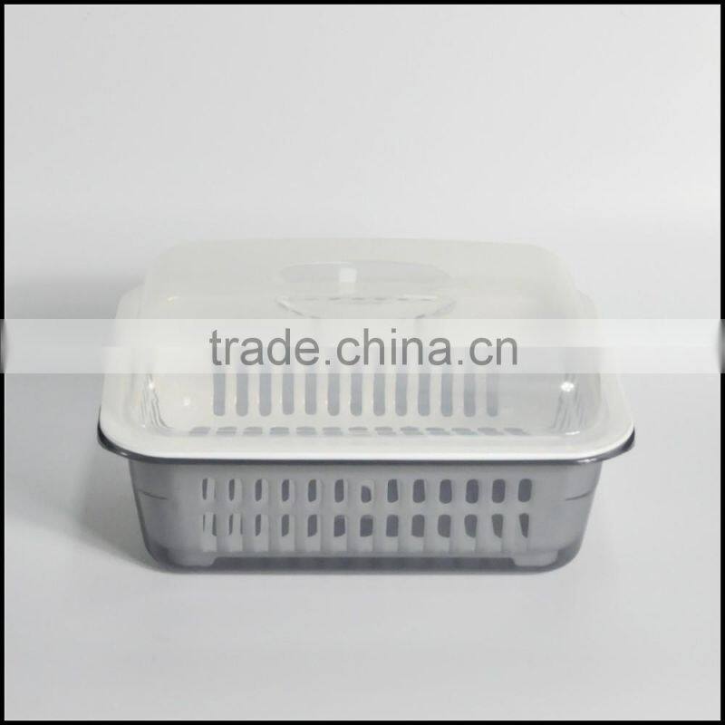 Wholesale plastic fruit vegetable basket with cover for daily life