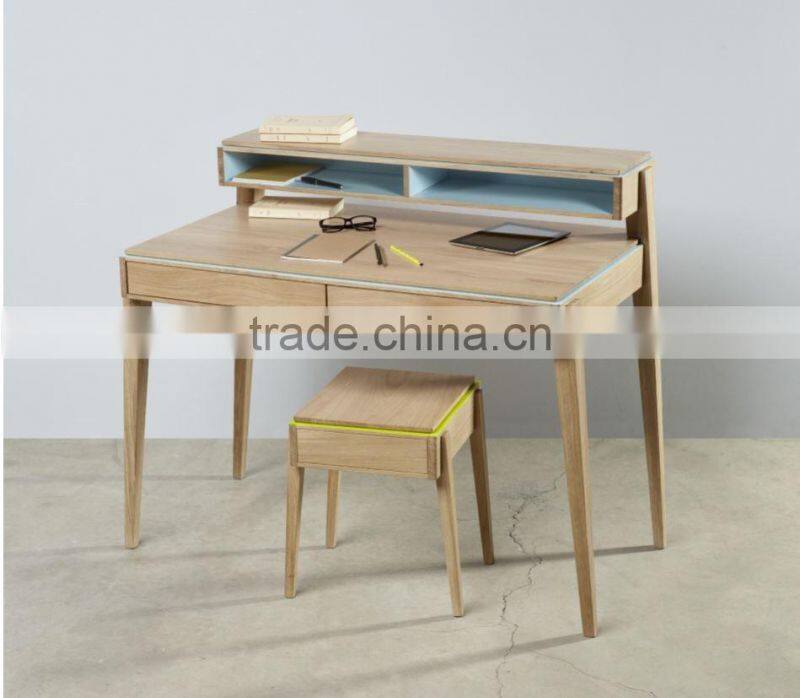 Special Design Two Layer Wood Study Table For Home Use