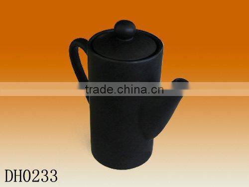 Factory direct wholesale 300ml black matt ceramic teapot