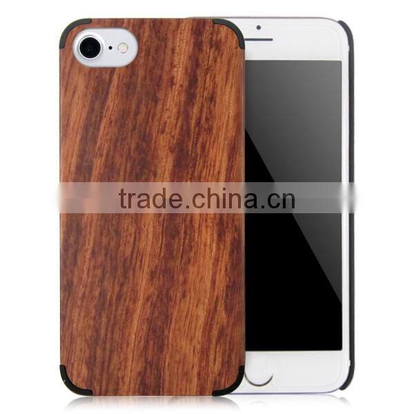 Universal PC bottom wooden phone case natural wooden shell new arrival back cover for iPhone 6 7