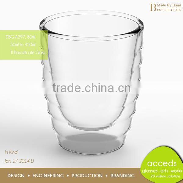 Made-By-Hand Glass Double Wall Thermos Cup