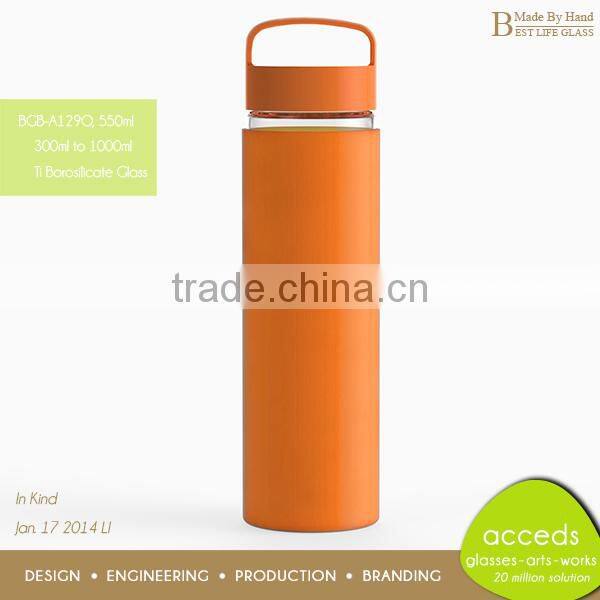 In Stock Borosilicate Glass Drinking Bottle 16oz