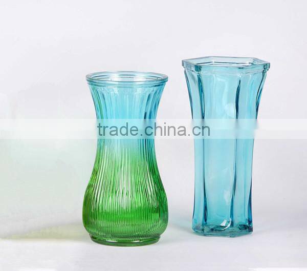 frosted glass vase for home decoration