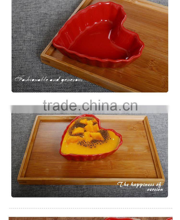 Stocked heart shape sala bowl,cheap ceramic ceramic fruit bowl