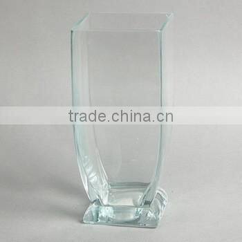 Wholesale Cheap Square Terrarium Glass Vase with Handle