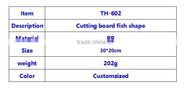 plastic cutting board fish shape