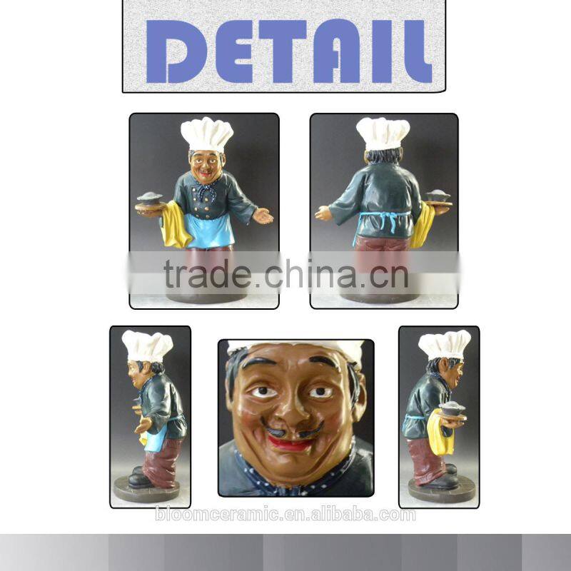2015 New popular azmazing resin chef attendant figurines