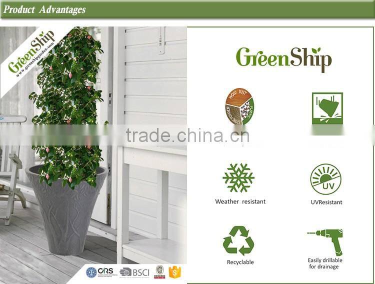 10T30 series Biodegradable Outdoor Decorative Plastic Flower Pot/Planter/ 10 years lifetime