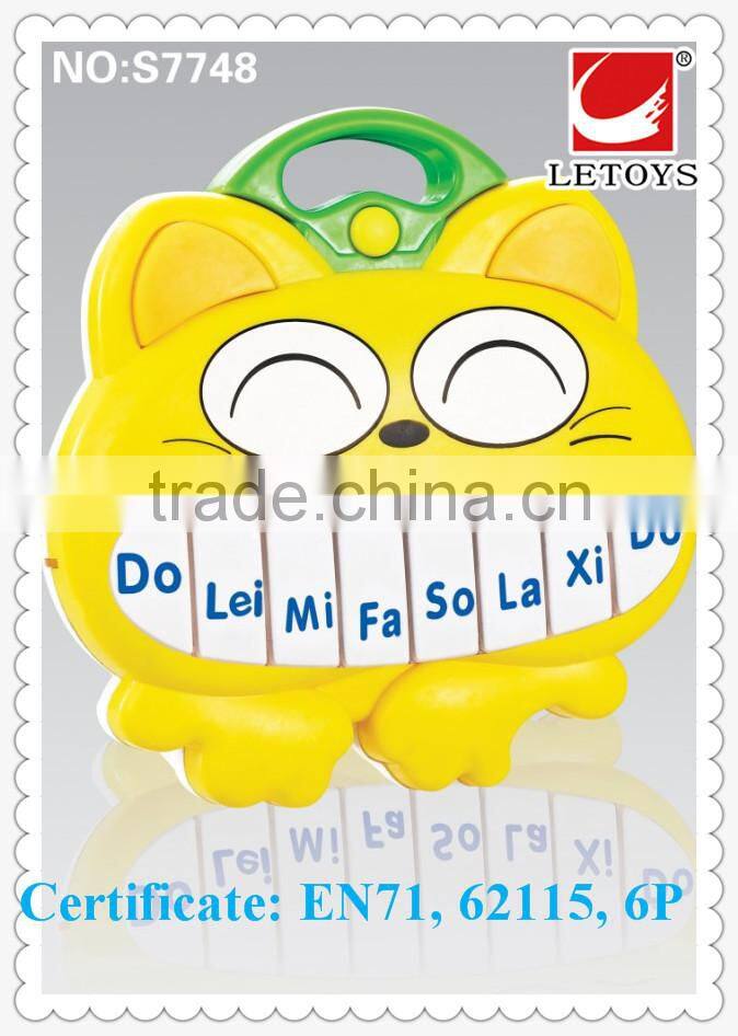 2015 hot sale electronic educational musical instrument cat shape keyboard for kids/ popular keyboard learning machine toys