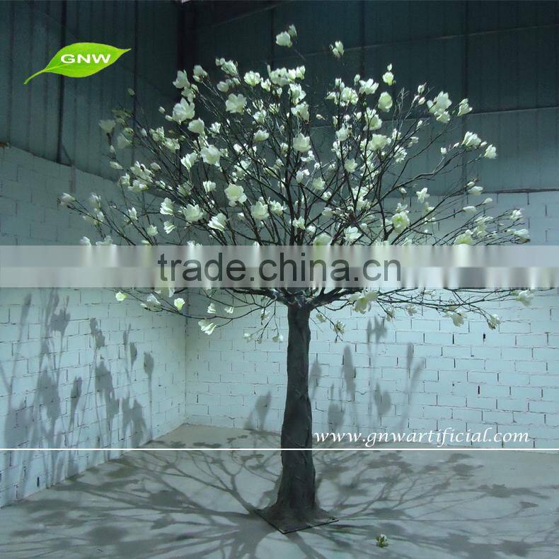 GNW Artificial Wish Tree with Magnolia Flower Arts and Craft Fiberglass Dry Trees for Holiday Decoration 3 meters