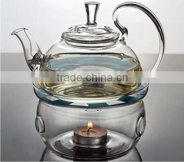 High quality Borosilicate heat resistant glass teapot with filter wholesale