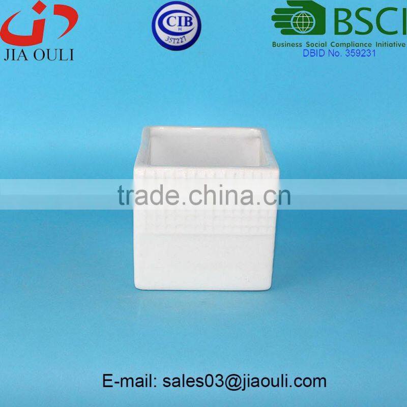 BSCI Audit Factory Mini Square Ceramic flower pot, ceramic planter pot