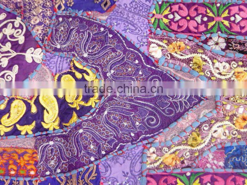 Indian Vintage Textiles - Indian Handcrafted Wall Hanging Graced with Khambadia Patchwork Cotton Tapestry