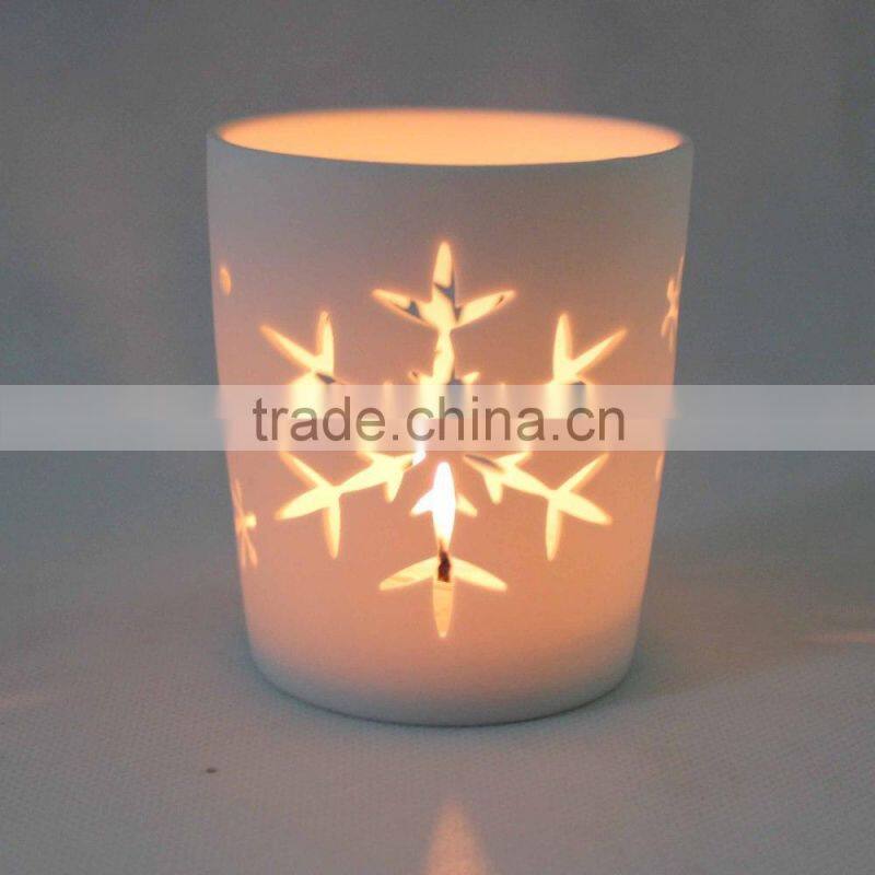 Ceramic Votive White Candle Holder