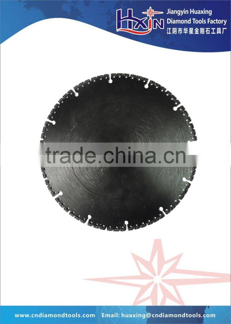 Gold color Vacuum Brazed diamond Grinding Disc with key slot/Brazed Diamond saw blade