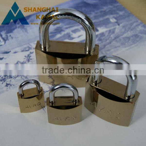 Golden color iron padlock