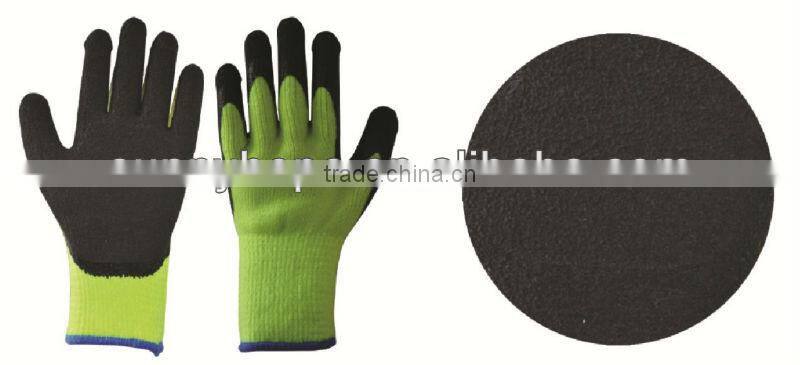 Acrylic thermal working gloves,palm and thumb dipped