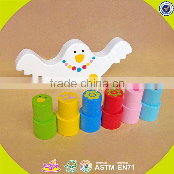 Wholesale creative wooden balance scale toy teaching aid wooden balance scale toy W11F008