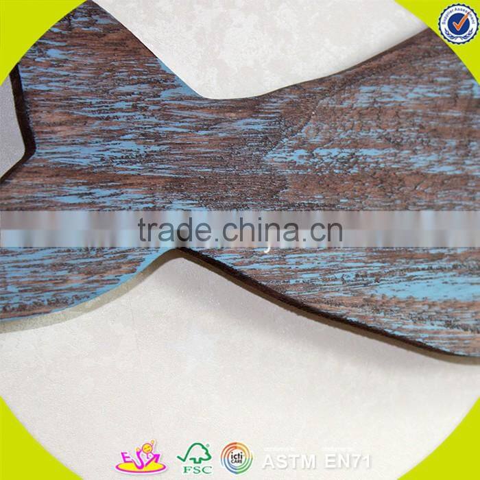 2017 New design wooden wall decoration ideas wholesale cheap whale shape wooden wall decoration ideas W09D018