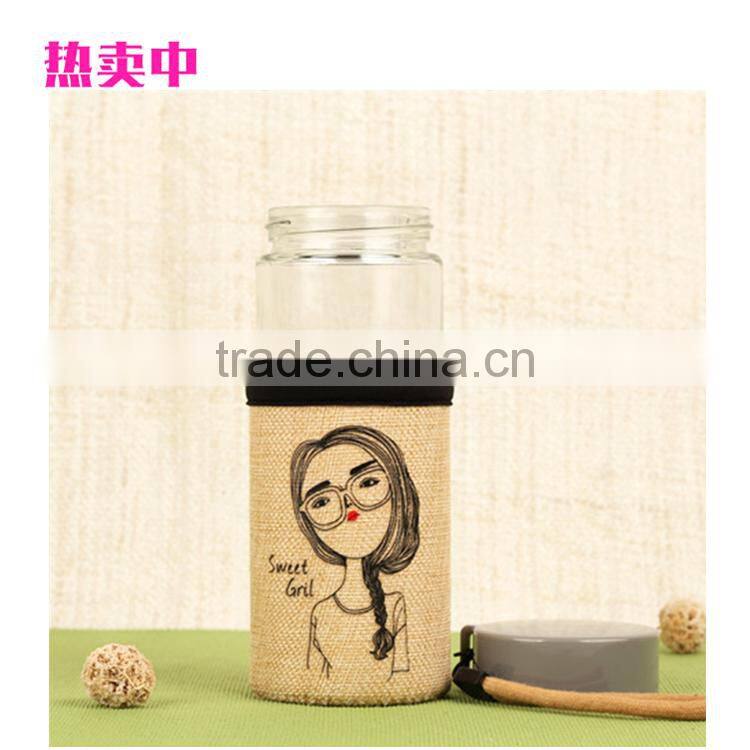 2017 New design! 12 OZ insulated 5.0mm neoprene can cooler,linen can cooler