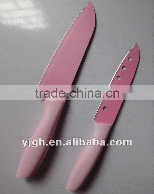 4pcs non-stick pp handle color knife set