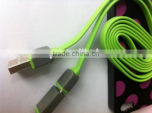 Flat USB Charging Cable Charger line for iphone 5 and Samsung