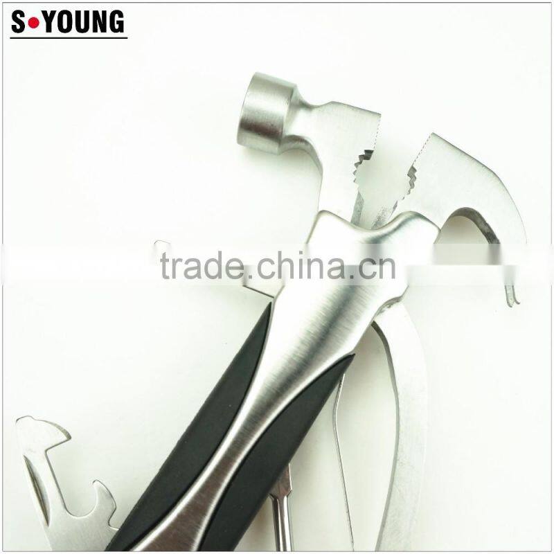 91020 6 Inch Multi Tool Stainless Steel Hammer Multifunction Foldable Portable Combination Tool Clam
