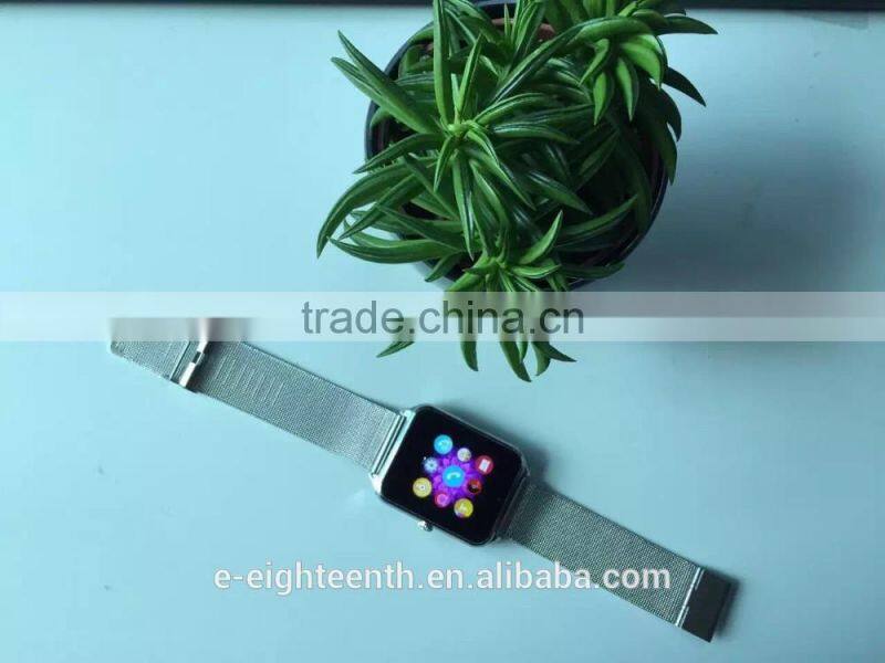 private tooling Cheap factory price waterproof digital Bluetooth smart watch with soft metal wrist band