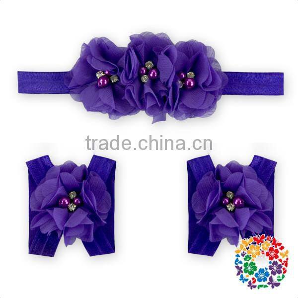 Toddler Infant Barefoot Sandals Charming Purple Sandals Kids Girls Simple Sandals Wholesale