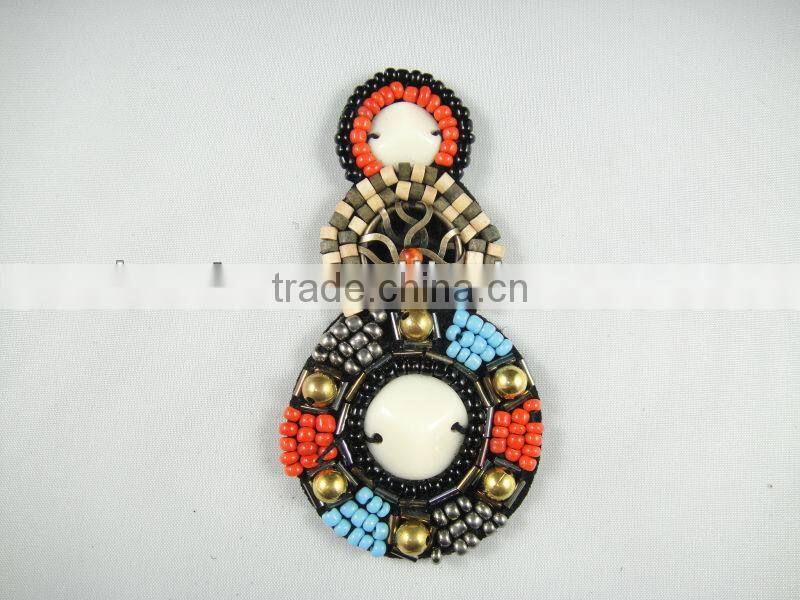 SF0629 Hot selling fancy ladies colorful long bead sandal shoe accessory