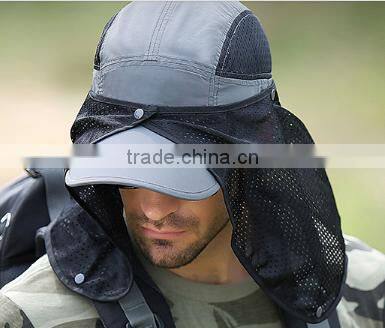 White gauze male mosquitoes in summer bees neck guard covered face fishing hat man sun hat covered face outdoor sun hat