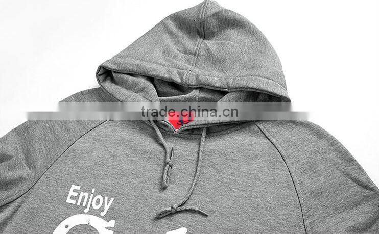 100% cotton mens long sleeve hoodies