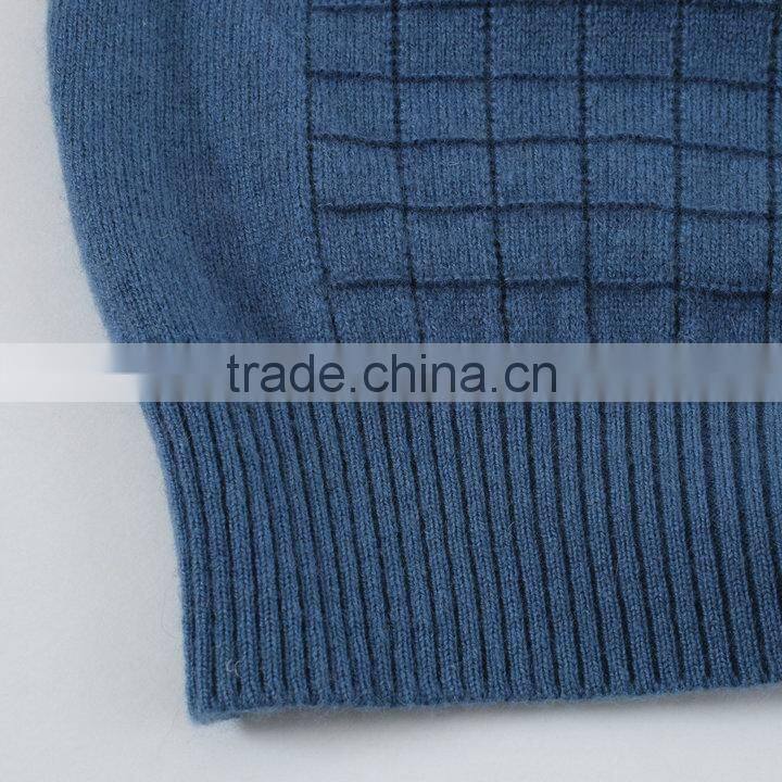 men pullover sweater with 1/4 zipper ,blue long sleeve wool sweater pullover,merino wool sweater